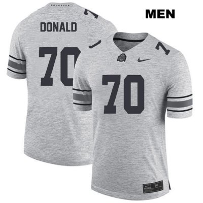 Men's NCAA Ohio State Buckeyes Noah Donald #70 College Stitched Authentic Nike Gray Football Jersey OZ20P80NG